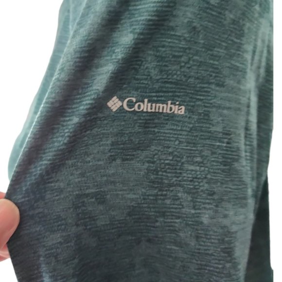 Columbia Long Sleeve Omni Shade Hiking Fishing UPF 50 Teal Blouse EUC sz M - Picture 3 of 13